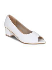 Get Glamr Women White Solid Peep Toes