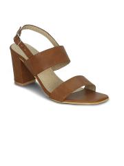 Get Glamr Women Brown Solid Sandals