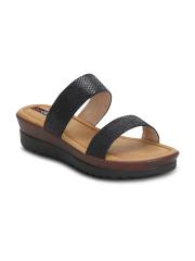 Get Glamr Women Black Solid Sandals