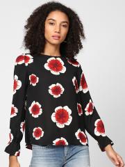 Harpa Women Black Printed Top