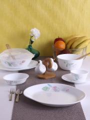 Corelle White Printed Glass Dinner Set