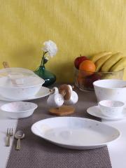 Corelle White Printed Glass Dinner Set