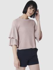 Vero Moda Women Pink Solid Top