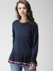 Levis Women Navy Blue Solid Pullover