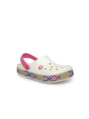 Crocs Crocband  Boys Off-White Printed Clogs