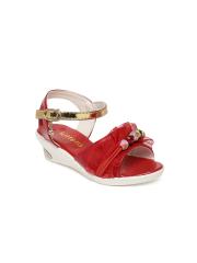 Kittens Girls Red Solid Sandals