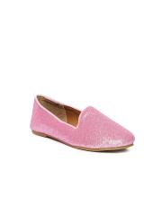 Kittens Girls Pink Solid Synthetic Ballerinas