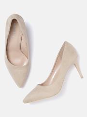 DressBerry Women Beige Solid Pumps