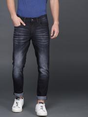 WROGN Men Blue Slim Fit Mid-Rise Clean Look Stretchable Jeans