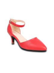 SHUZ TOUCH Women Red Solid Sandals