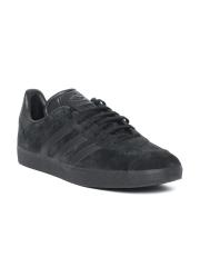 ADIDAS Originals Men Black Gazelle Leather Sneakers