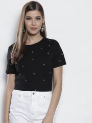 DOROTHY PERKINS Women Black Embellished Top