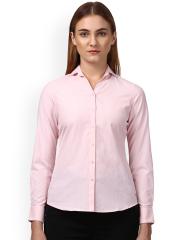 Park Avenue Women Pink Solid Formal Shirt