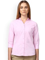 Park Avenue Women Pink Solid Formal Shirt