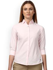 Park Avenue Women Pink Solid Formal Shirt