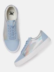 Kook N Keech Women Blue & Silver Sneakers