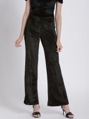 Buy Black Velvet Wide Leg Pants For Women Online in India  VeroModa