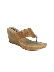 Get Glamr Women Copper-Toned Solid Wedges