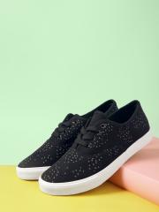 Kook N Keech Men Black Printed Sneakers