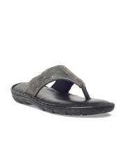 Buckaroo Men Black Comfort Leather Sandals