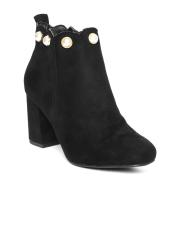 ELLE Women Black Solid Heeled Boots