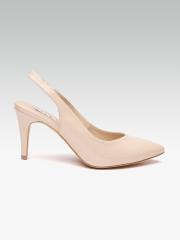 ELLE Women Beige Solid Pumps