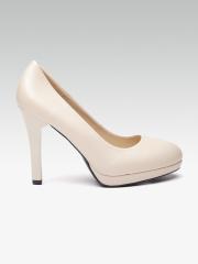 ELLE Women Beige Solid Pumps