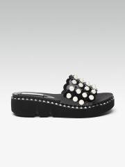 ELLE Women Black Embellished Heels