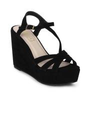 Truffle Collection Women Black Solid Sandals