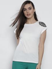 DOROTHY PERKINS Women White Solid Top