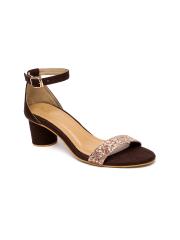 Monrow Women Brown Solid Sandals