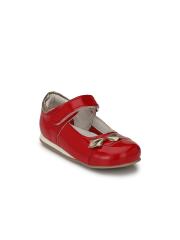 TUSKEY Girls Red Solid Synthetic Ballerinas