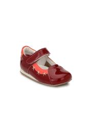 TUSKEY Girls Red Solid Synthetic Ballerinas