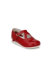 TUSKEY Girls Red Solid Synthetic Ballerinas