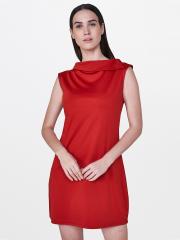 AND Women Red Solid Sheath Dress