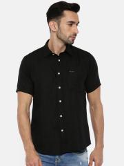 Pepe Jeans Men Black Solid Casual Shirt