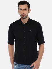 Pepe Jeans Men Black Solid Casual Shirt