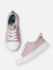 YK Girls Pink Embellished Sneakers