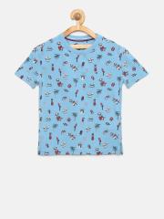 Tommy Hilfiger Boys Blue Printed T-shirt