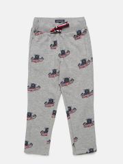 Tommy Hilfiger Boys Grey Printed Track Pants