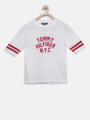 Tommy Hilfiger Girls White Printed T-shirt