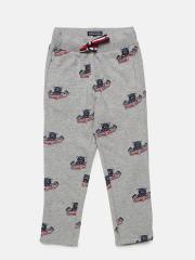 Tommy Hilfiger Boys Grey Printed Track Pants