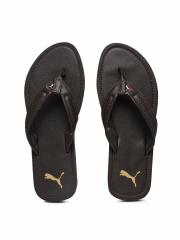 Puma Men Brown Java 2 IDP Solid Thong Flip-Flops