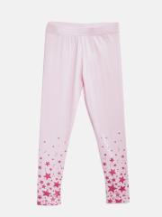 612 league Girls Pink Printed Detail Leggings