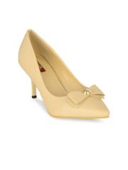 SHUZ TOUCH Women Beige Solid Pumps