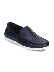 Red Tape Men Navy Blue Leather Loafers