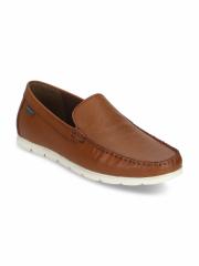 Red Tape Men Tan Leather Loafers