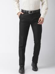 Arrow Men Black Slim Fit Solid Formal Trousers