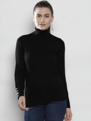 DOROTHY PERKINS Women Black Solid Pullover