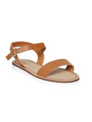 Dune London Women Tan Brown Solid Open Toe Flats